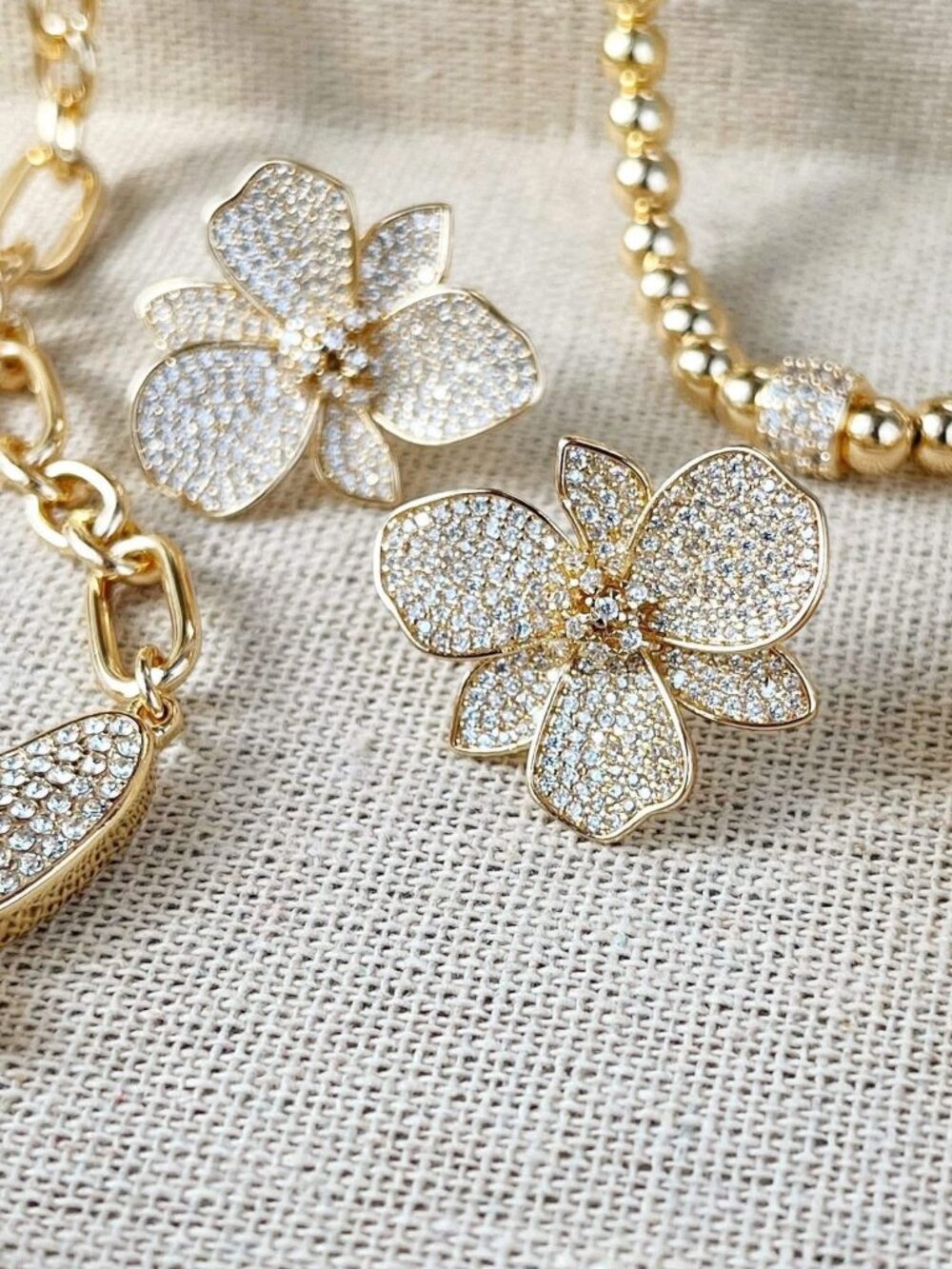 Park Lane Crystal Daffodil Earrings - Picture 5 of 6
